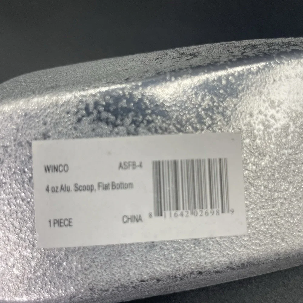4-Ounce Aluminum Utility Scoop with Flat Bottom for Ice Flour Candy